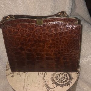 Vintage brown crocodile bag